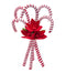 14.5" Candy Cane Poinsettia Spray