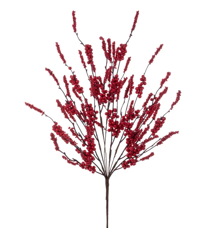 27" Red Berry Cluster Bush