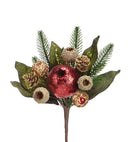 12" Mixed Foliage Pomegranate Pick