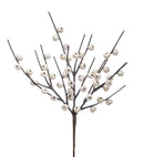 15" White Berry Twig Pick