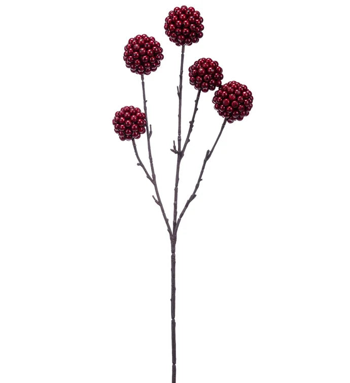 24" Burgundy Berry Ball Spray