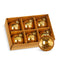 3" Gold Crackle Ornaments Box of 6