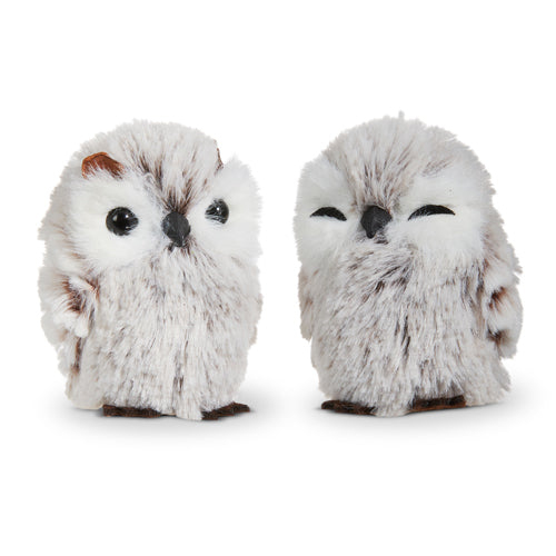 3" Grey Winter Owl Ornament