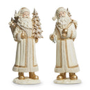 13" Ivory and Gold Santa Figurine