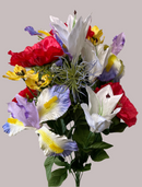 18 Stem Lily Poppy Mix Grave Bush