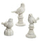 7" Concrete Birds on Pedestals Figurines