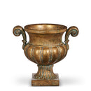 9.75" Distressed Gold Handled Urn