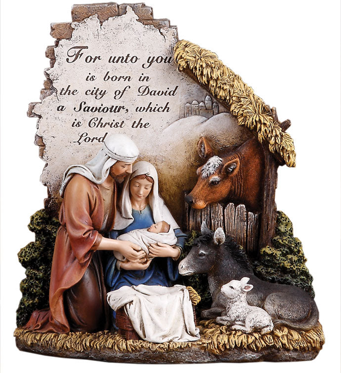 10" Holy Family with Animals