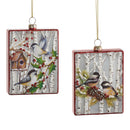 4.25" Chickadee on Branch Rectangle Ornament