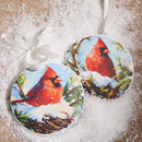 5" A Nested Memory Cardinal Disc Ornament