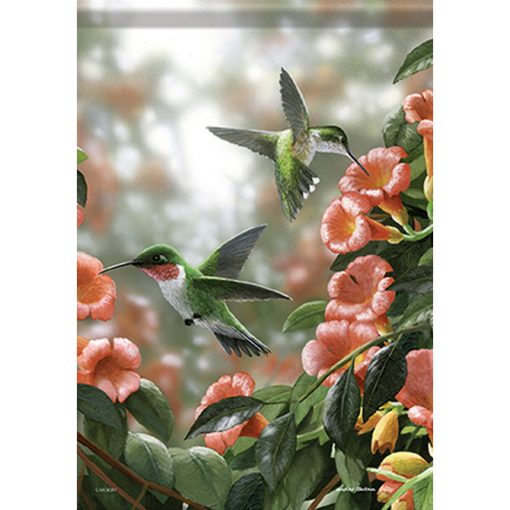 "Trumpet Hummingbirds" Dura Soft™ Garden Flag