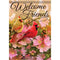 "Cardinals & Flowers" Dura Soft™ Garden Flag