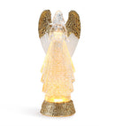 13" Lighted Angel with Gold Wings Snow Globe