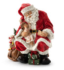 Santa with Child & Gifts Figurine