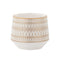 6.5" Gold/White Trees Planter