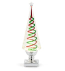 14" Acrylic Red/Green Twist Lighted Tree