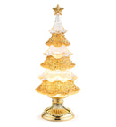13.5" Gold LED Star and Pedestal Tree