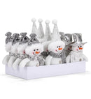 Holiday Gray/Silver Snowman Ornament