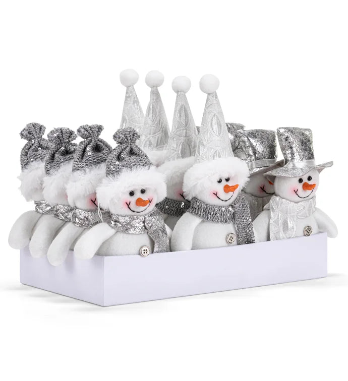 Holiday Gray/Silver Snowman Ornament