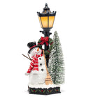 LED Lamp with Snowman & Tree