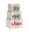 Peace, Noel, Joy Box Planters Set