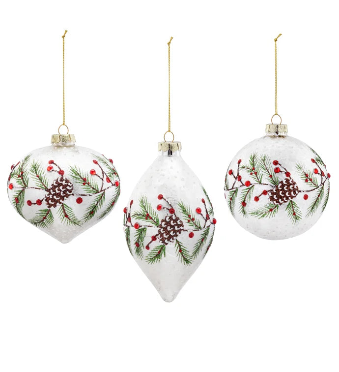 Red Berry/Pine/Cone Ornament