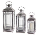 Classic Whitewash Gray Lantern