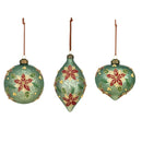 Vintage Poinsettia/Holly Ornament