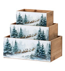 Flying Reindeer Wood Boxes