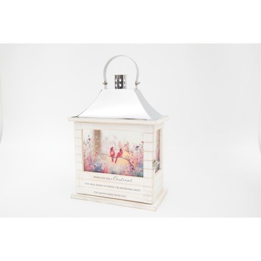 "Cardinal" Wooden Slat Lantern