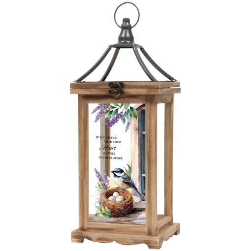 "Never Be Apart" Wood Lantern