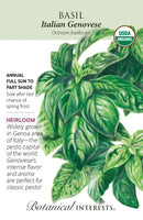 Basil - 'Italian Genovese' Organic Seeds