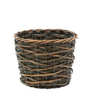 6.5" Brown Stain Crisscross Pot Cover