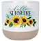 "Hello Sunshine" Ceramic Planter