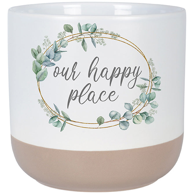 "Our Happy Place" Ceramic Planter