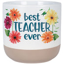 "Best Teacher" Ceramic Planter