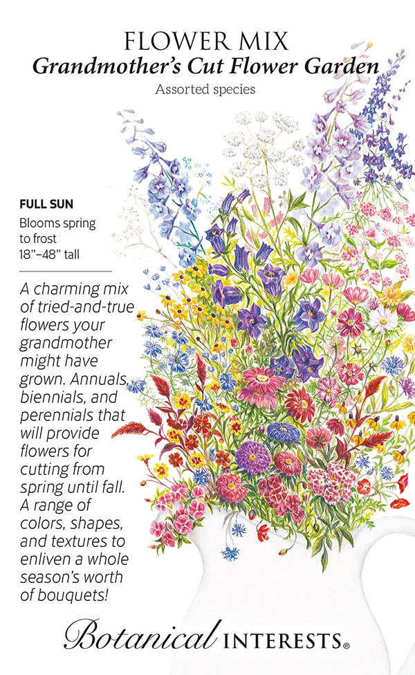 Flower Mix - 'Grandmother's Cut Flower Garden' Seeds