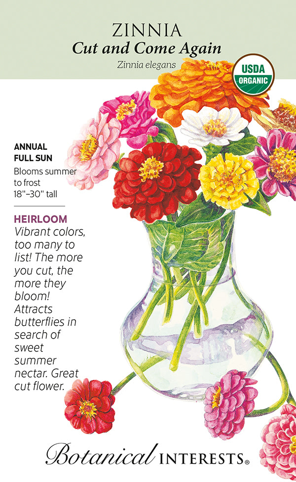 Zinnia - 'Cut and Come Again' Seeds