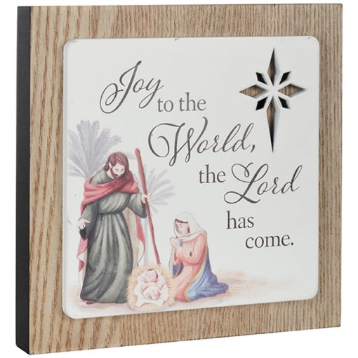 "Joy To The World" Holiday Wood Sitter