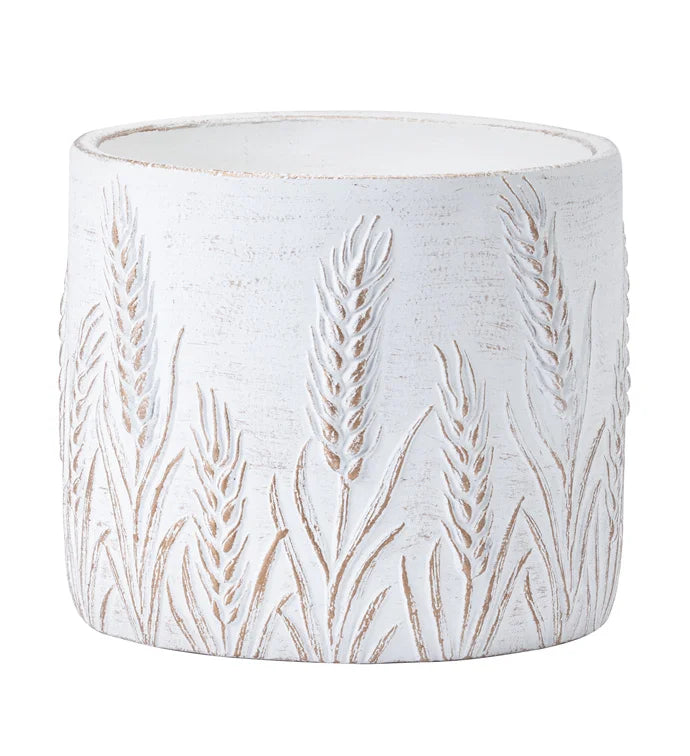 Large Embossed Wheat Planter