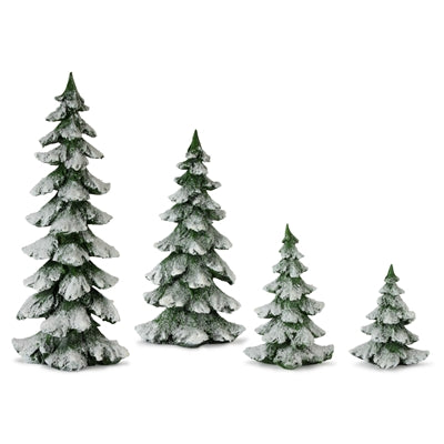 6.5-18" Snow Tint Glitter Resin Tree