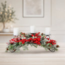 31" Pine and Red Berry Centerpiece