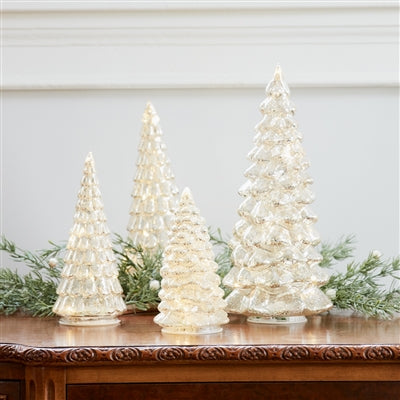 6.5-12" Assorted Warm LED Glass Tree