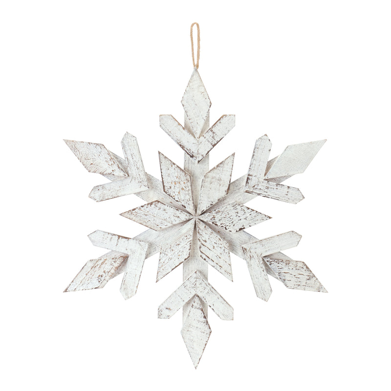 Nordic Wood Snowflake Ornament