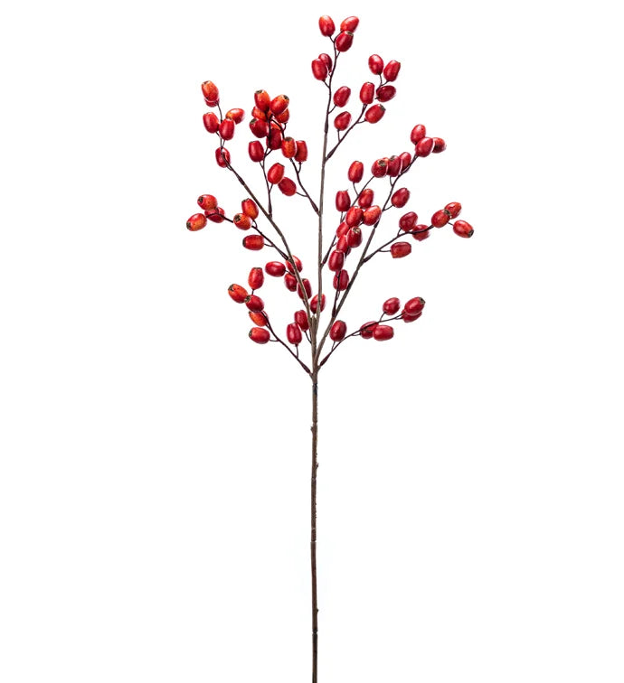 31" Orange/Red Berry Spray
