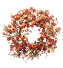 24" Pomegranate/Berry Leaf Wreath