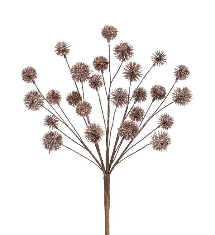 17" Brown Thistle Spray