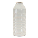 14" White Glazed Terra Cotta Vase