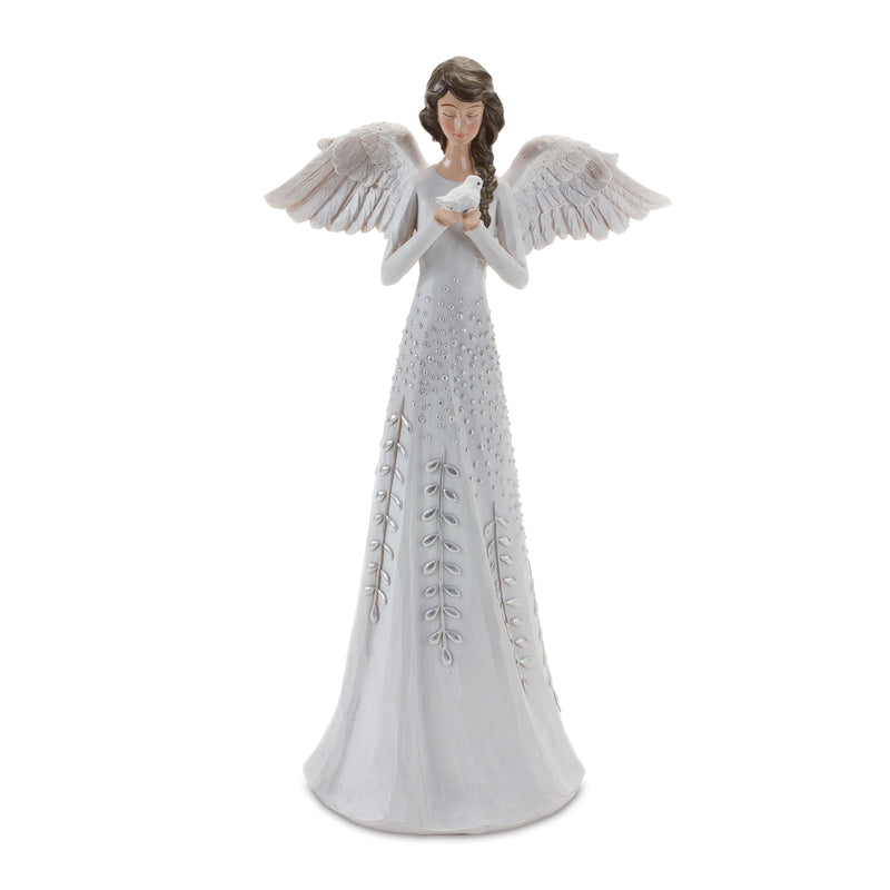 Pearl and Leaf Angel Figurine