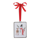 Snowman and Deer Iron Ornament